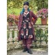 coat 66764 JIMENA Burgundy striped linen Ewa i Walla - 7