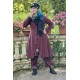 coat 66764 JIMENA Burgundy striped linen Ewa i Walla - 6