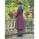 coat 66764 JIMENA Burgundy striped linen Ewa i Walla - 4