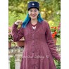 coat 66764 JIMENA Burgundy striped linen Ewa i Walla - 2