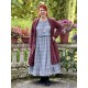 coat 66764 JIMENA Burgundy striped linen Ewa i Walla - 15