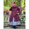 coat 66764 JIMENA Burgundy striped linen Ewa i Walla - 16