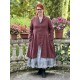 coat 66764 JIMENA Burgundy striped linen Ewa i Walla - 8