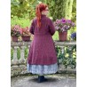 coat 66764 JIMENA Burgundy striped linen Ewa i Walla - 12