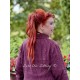 coat 66764 JIMENA Burgundy striped linen Ewa i Walla - 14