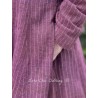 coat 66764 JIMENA Burgundy striped linen Ewa i Walla - 22