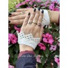 wrist band 77597 ALVI Ecru cotton lace Ewa i Walla - 1