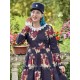 tunic 44115 NICOLETTE Black flower print cotton Ewa i Walla - 9