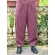 trouser 11413 BOTVI Burgundy striped linen Ewa i Walla - 2