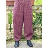 trouser 11413 BOTVI Burgundy striped linen Ewa i Walla - 2