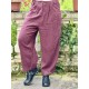 trouser 11413 BOTVI Burgundy striped linen Ewa i Walla - 1