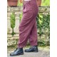 trouser 11413 BOTVI Burgundy striped linen Ewa i Walla - 3