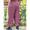 trouser 11413 BOTVI Burgundy striped linen Ewa i Walla - 4