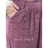 trouser 11413 BOTVI Burgundy striped linen Ewa i Walla - 21