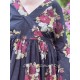 tunic 44115 NICOLETTE Black flower print cotton Ewa i Walla - 23