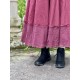 skirt 22253 PIRJO Burgundy hard voile and embroidered fishnet Ewa i Walla - 11