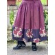 skirt 22243 KERSTIN Burgundy striped linen Ewa i Walla - 2