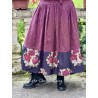 skirt 22243 KERSTIN Burgundy striped linen Ewa i Walla - 2