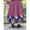 skirt 22243 KERSTIN Burgundy striped linen Ewa i Walla - 3