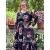 dress 55870 MIRANDA Black flower print cotton Ewa i Walla - 9