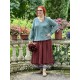 skirt 22257 SMILLA Burgundy embroidered fishnet Ewa i Walla - 10