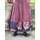 skirt 22243 KERSTIN Burgundy striped linen Ewa i Walla - 6