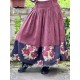 skirt 22243 KERSTIN Burgundy striped linen Ewa i Walla - 7