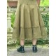 skirt 22253 PIRJO Olive hard voile and embroidered fishnet Ewa i Walla - 4