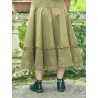 skirt 22253 PIRJO Olive hard voile and embroidered fishnet Ewa i Walla - 4