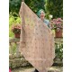 shawl 77599 GUNILLA Taupe embroidered fishnet Ewa i Walla - 3