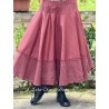 skirt 22253 PIRJO Burgundy hard voile and embroidered fishnet Ewa i Walla - 2