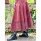 skirt 22253 PIRJO Burgundy hard voile and embroidered fishnet Ewa i Walla - 3