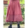 skirt 22253 PIRJO Burgundy hard voile and embroidered fishnet Ewa i Walla - 4