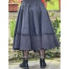 skirt 22253 PIRJO Black hard voile and embroidered fishnet Ewa i Walla - 4