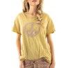 T-shirt Peace Applique in Marigold Magnolia Pearl - 18