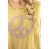 T-shirt Peace Applique in Marigold Magnolia Pearl - 19