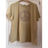 T-shirt Peace Applique in Marigold Magnolia Pearl - 2