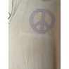 T-shirt Peace Applique in Marigold Magnolia Pearl - 4