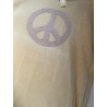 T-shirt Peace Applique in Marigold Magnolia Pearl - 10