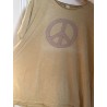 T-shirt Peace Applique in Marigold Magnolia Pearl - 12