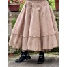 skirt 22253 PIRJO Taupe hard voile and embroidered fishnet Ewa i Walla - 9