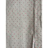 chemise ELENI voile de coton bleu gris à petits pois rouges Taille M Les Ours - 5