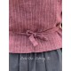 vest 33382 TULA Burgundy striped linen Ewa i Walla - 12