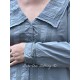 blouse 44105 VALFRID Storm blue cotton Ewa i Walla - 9