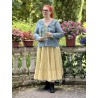 skirt 22253 PIRJO Ecru hard voile and embroidered fishnet Ewa i Walla - 13