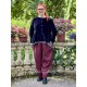 trouser 11413 BOTVI Burgundy striped linen Ewa i Walla - 13