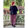 trouser 11413 BOTVI Burgundy striped linen Ewa i Walla - 14