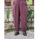 trouser 11413 BOTVI Burgundy striped linen Ewa i Walla - 10