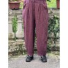 trouser 11413 BOTVI Burgundy striped linen Ewa i Walla - 10