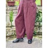 trouser 11413 BOTVI Burgundy striped linen Ewa i Walla - 11